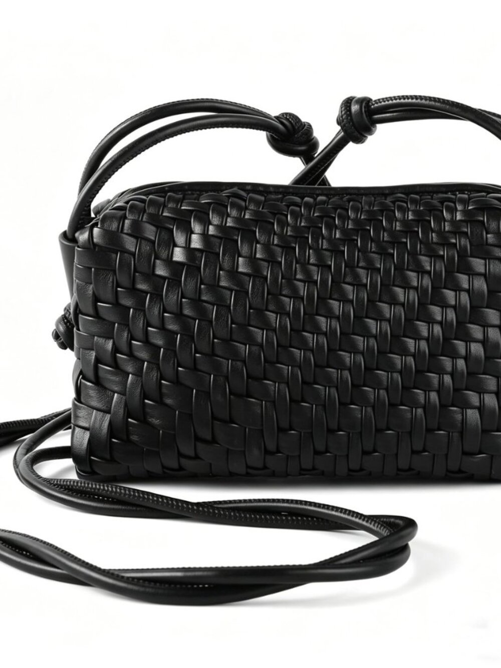 Woven Crossbody Bag for Women, Vegan Leather Small Purse